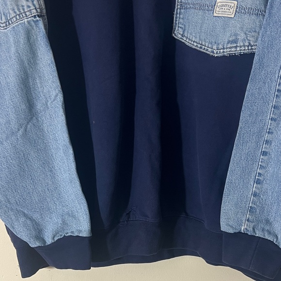 Carhartt Men's Blue and Light Denim Crewneck Sweater - Picture 2 of 6